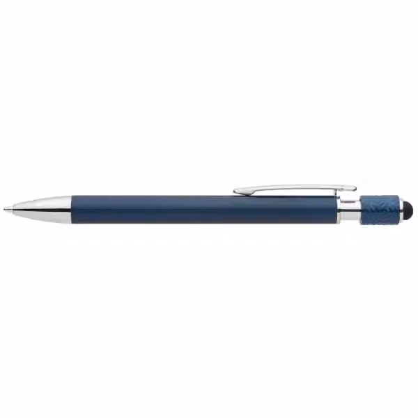 Wave Spinner Kugelschreiber aus Aluminium - m/Stylus in Marineblau