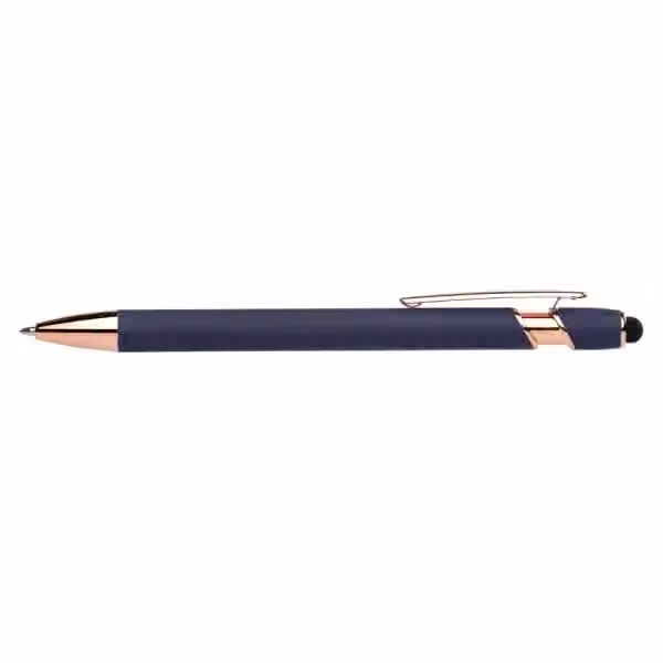 Prince Softy Roségold Executive Kugelschreiber - m/Stylus in Blau