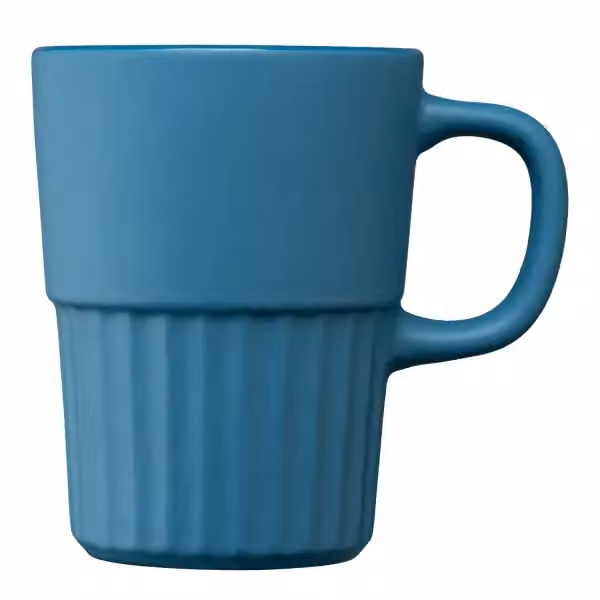 Majesty Keramiktasse mit geriffelter Oberfläche und mattem Finish - 445 ml
