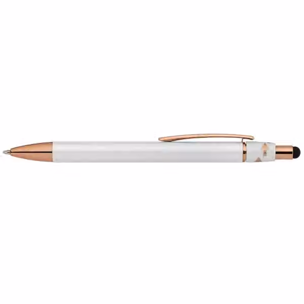 Orbit Spinner Metall Kugelschreiber - m/Stylus in Weiss