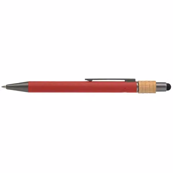 Reborn Spinner Kugelschreiber aus recyceltem Aluminium - m/Stylus in Rot