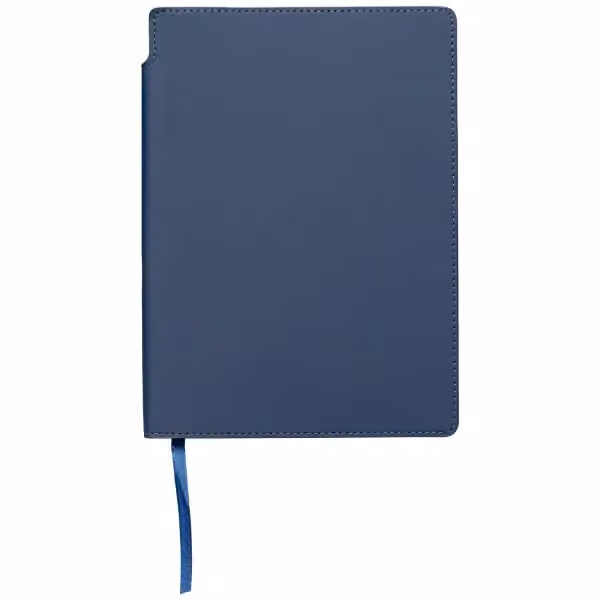 Malmö Notizbuch mit weichem Einband aus recyceltem Material - A5 in Marineblau