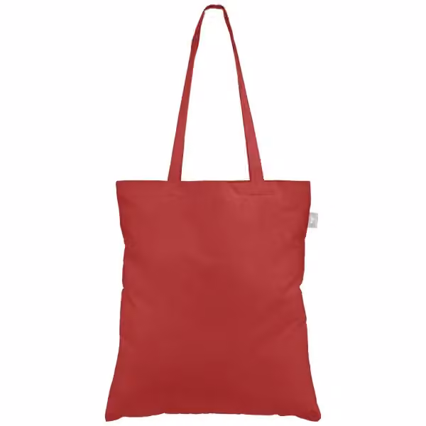 Geo - Tragetasche aus recyceltem Baumwolltuch - 140 g/m2 in Rot