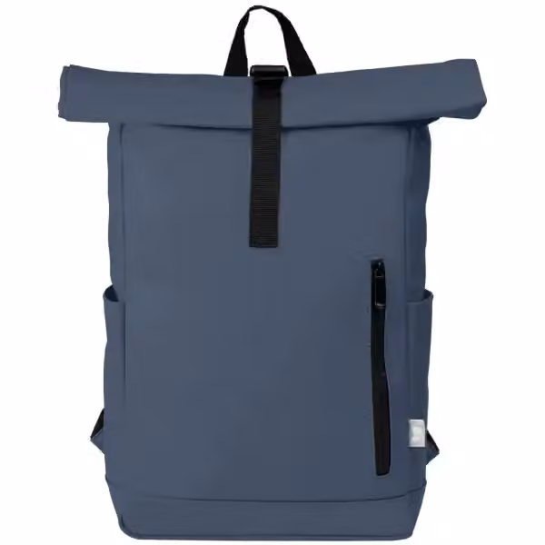 Malmö - Rolltop-Rucksack aus Recyclingmaterial - Wasserdicht in Marineblau