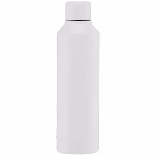 Olympus Edelstahlflasche - Kupferbeschichtet & Doppelwandig mit Drehverschluss - 500 ml in Weiss