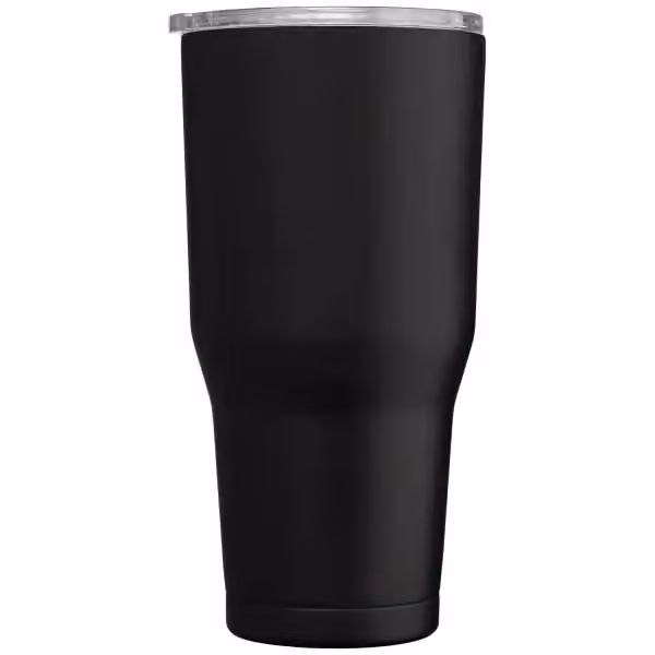 Grosche® Yukon Edelstahl-Becher mit Schiebedeckel - 890 ml in Schwarz