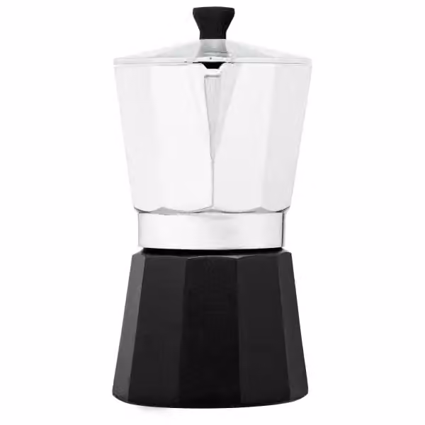 Grosche® Milano Espressokocher für den Herd aus Aluminium - 6 Tassen / 270 ml in Chrom