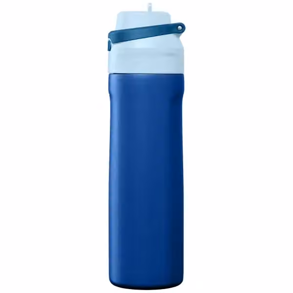 Lynk Trinkflasche mit Trinkhalm und Klappverschluss aus Edelstahl - 690 ml