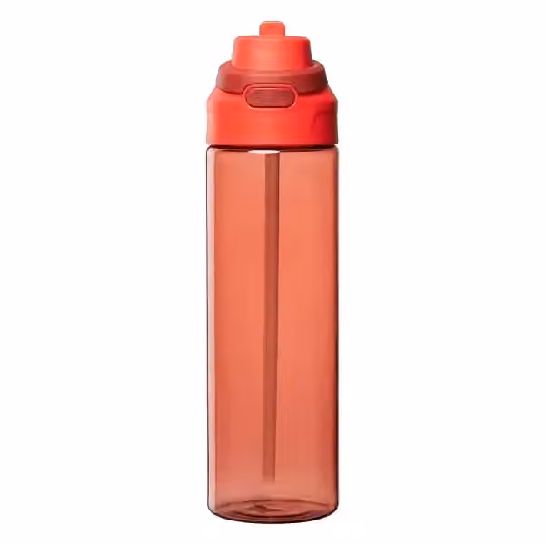 Lynk Trinkflasche mit Trinkhalm und Klappverschluss einwandig aus rPET - 830 ml