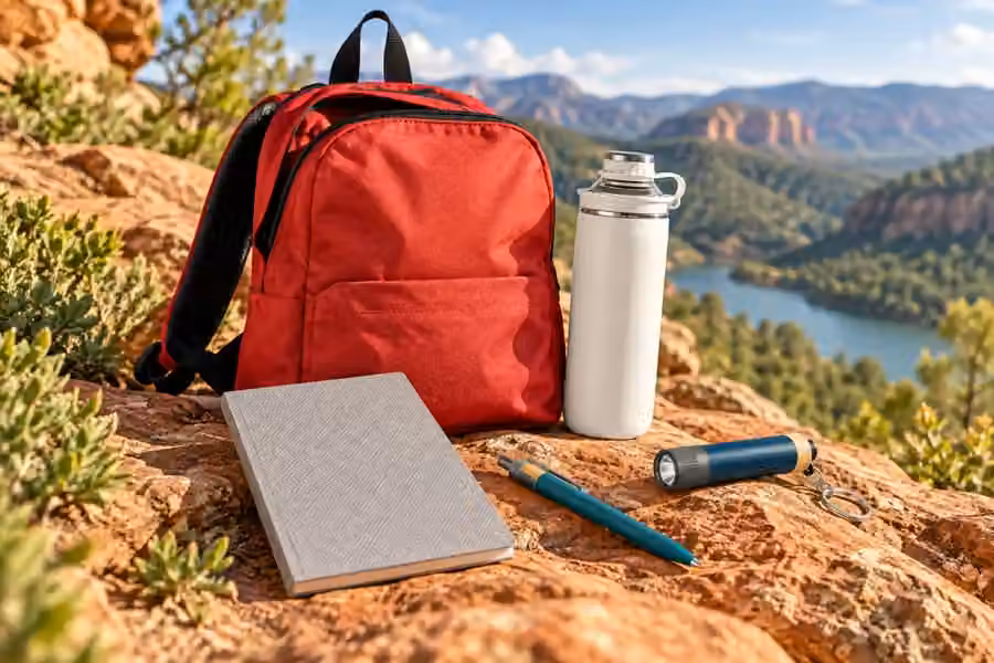 Trail & Notes – 5 Artikel in einer farbigen Setinszenierung
